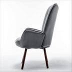 Fauteuil d'appoint à accoudoirs évasés en microfibre Kreedence 26,38 po de large