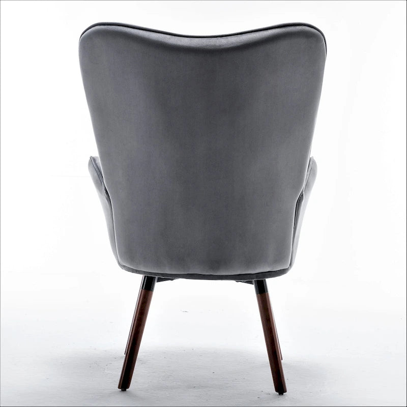 Fauteuil d'appoint à accoudoirs évasés en microfibre Kreedence 26,38 po de large