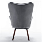 Fauteuil d'appoint à accoudoirs évasés en microfibre Kreedence 26,38 po de large