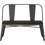Banc de salle à manger en bois et métal, fusil