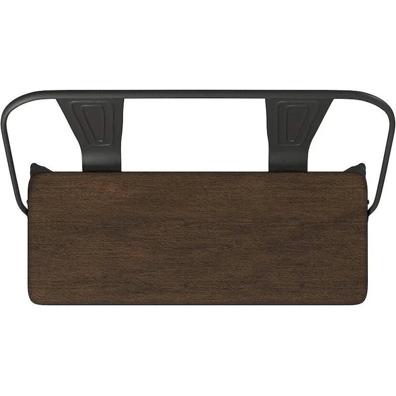 Banc de salle à manger en bois et métal, fusil