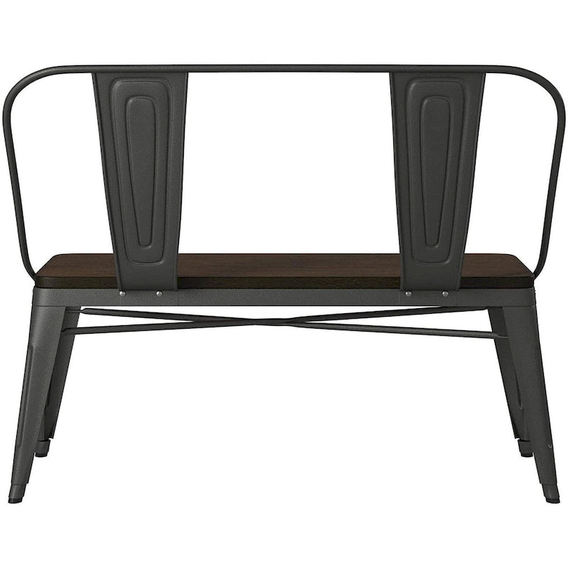 Banc de salle à manger en bois et métal, fusil