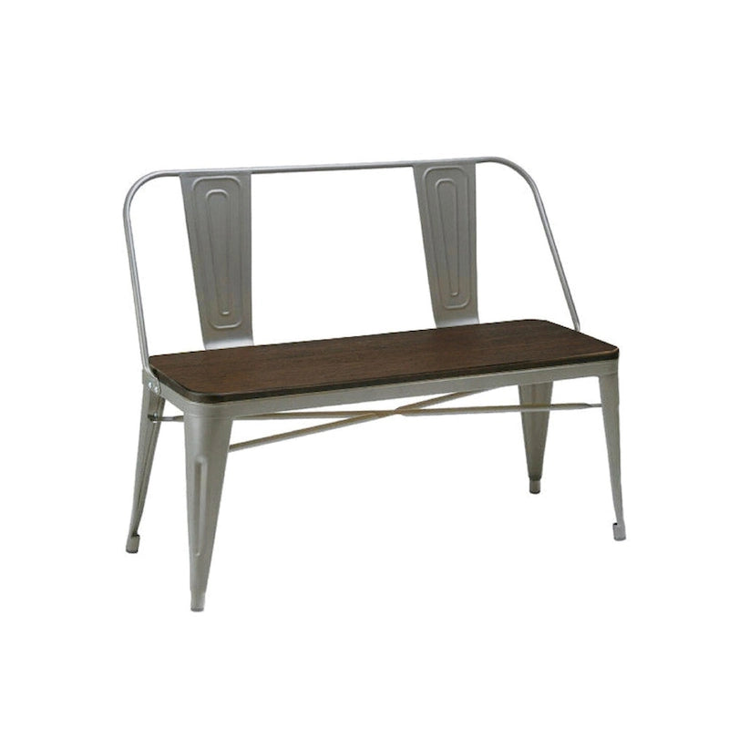 Banc de salle à manger en bois et métal, fusil