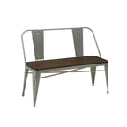 Banc de salle à manger en bois et métal, fusil