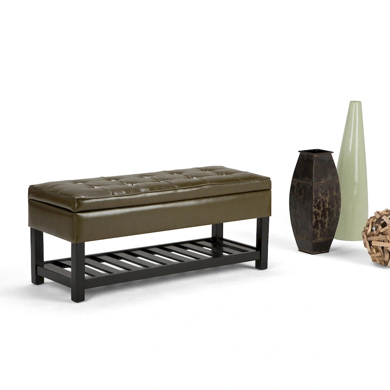 WYNDENHALL Essex Banc ottoman rectangulaire transitionnel de 44 po de large