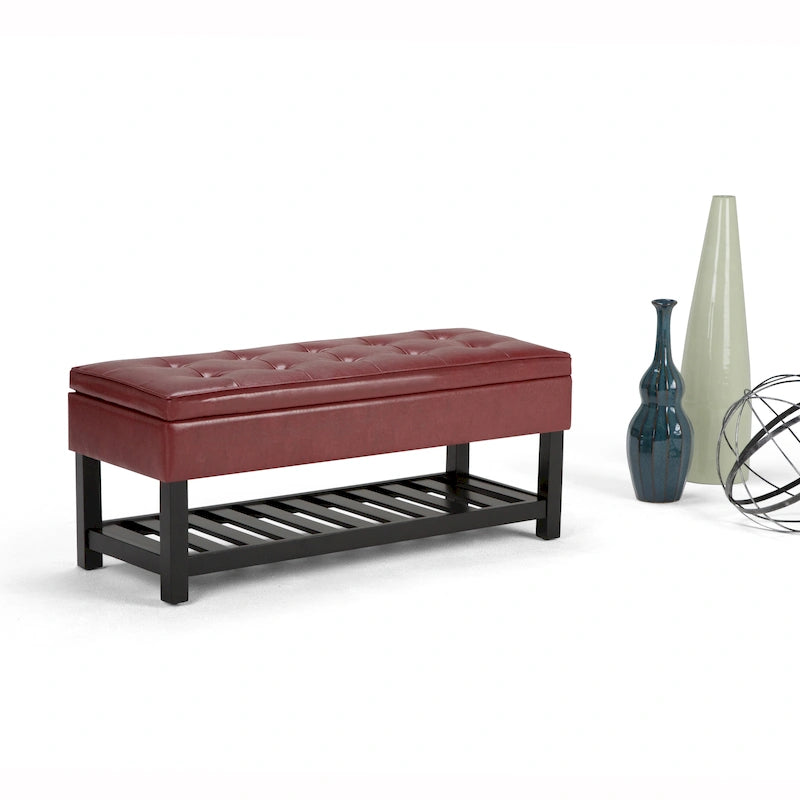 WYNDENHALL Essex Banc ottoman rectangulaire transitionnel de 44 po de large