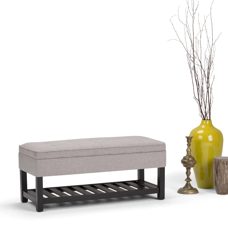 WYNDENHALL Essex Banc ottoman rectangulaire transitionnel de 44 po de large