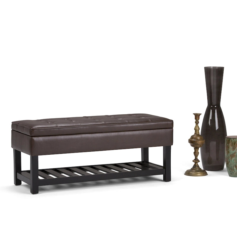 WYNDENHALL Essex Banc ottoman rectangulaire transitionnel de 44 po de large