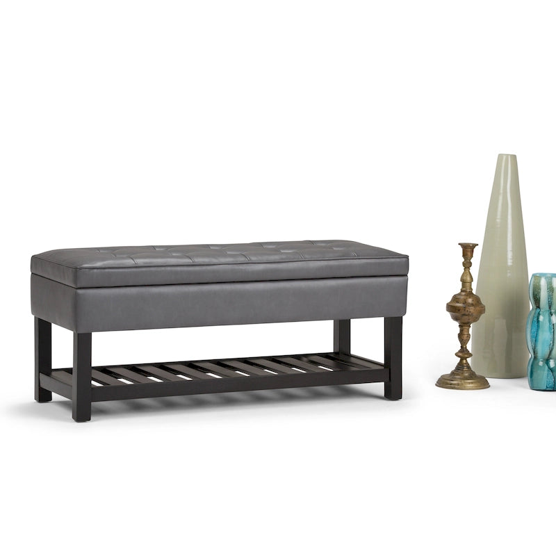 WYNDENHALL Essex Banc ottoman rectangulaire transitionnel de 44 po de large
