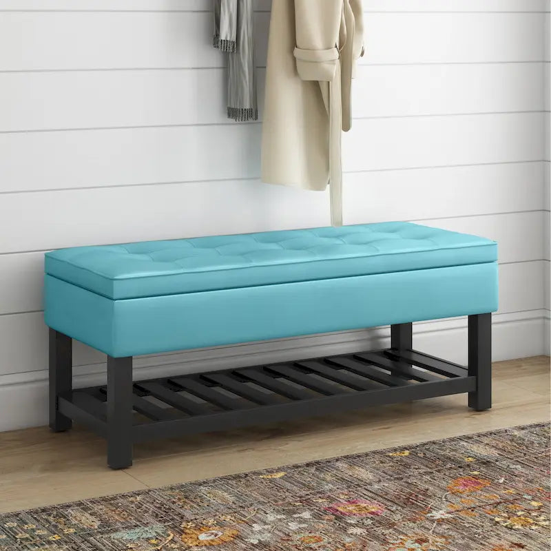 WYNDENHALL Essex Banc ottoman rectangulaire transitionnel de 44 po de large