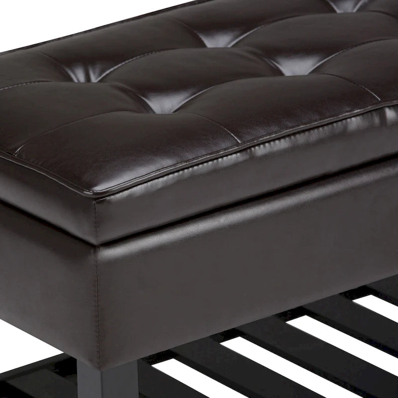 WYNDENHALL Essex Banc ottoman rectangulaire transitionnel de 44 po de large