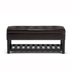 WYNDENHALL Essex Banc ottoman rectangulaire transitionnel de 44 po de large