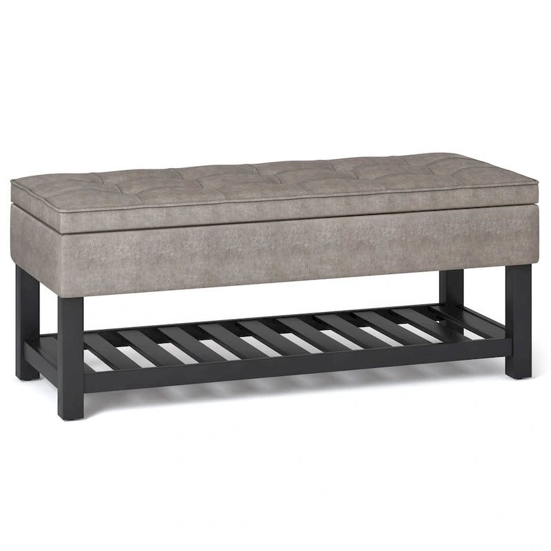 WYNDENHALL Essex Banc ottoman rectangulaire transitionnel de 44 po de large