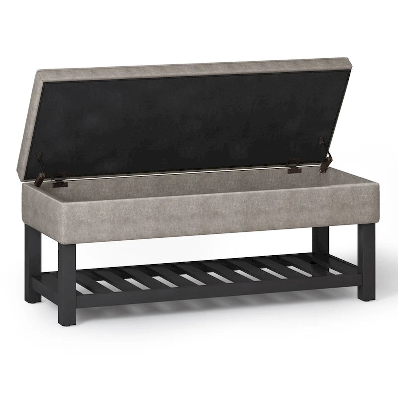 WYNDENHALL Essex Banc ottoman rectangulaire transitionnel de 44 po de large