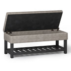 WYNDENHALL Essex Banc ottoman rectangulaire transitionnel de 44 po de large