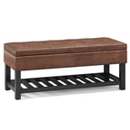 WYNDENHALL Essex Banc ottoman rectangulaire transitionnel de 44 po de large