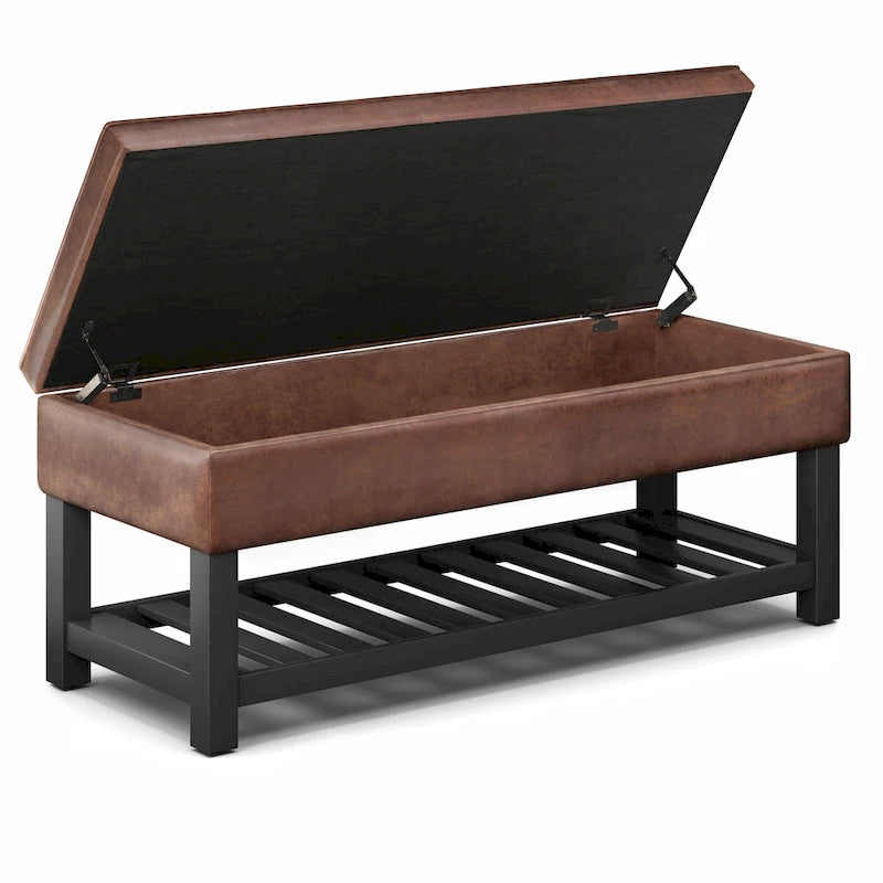 WYNDENHALL Essex Banc ottoman rectangulaire transitionnel de 44 po de large