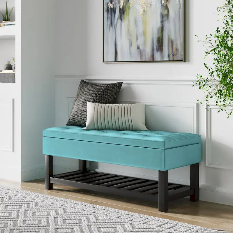 WYNDENHALL Essex Banc ottoman rectangulaire transitionnel de 44 po de large