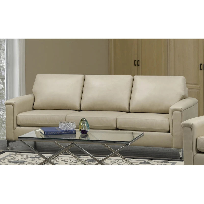 Ensemble canapé et fauteuil Lessa Modern Premium en cuir pleine fleur