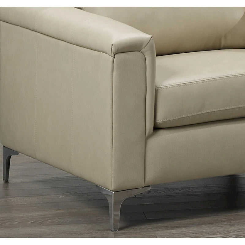 Ensemble canapé et fauteuil Lessa Modern Premium en cuir pleine fleur