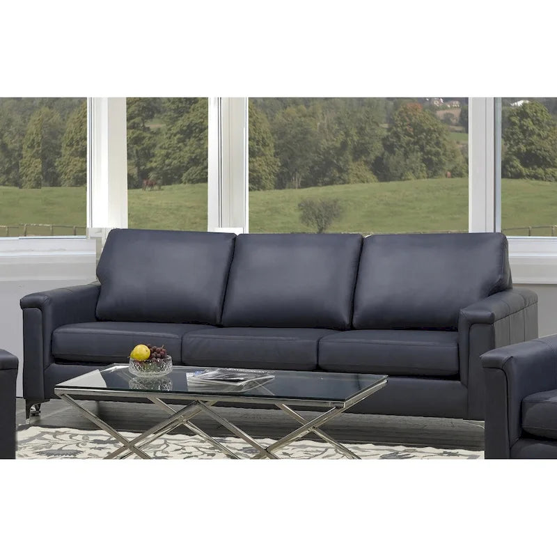 Ensemble canapé et fauteuil Lessa Modern Premium en cuir pleine fleur