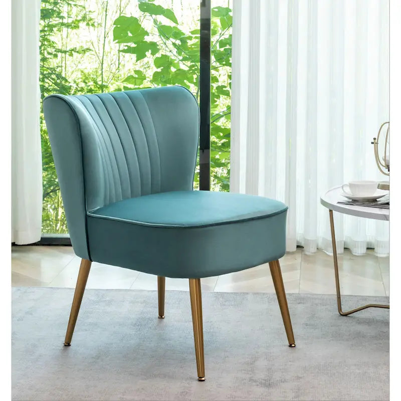 Fauteuil d'appoint large Sauter 23.2 de style moderne du milieu du siècle en microfibre avec pieds en métal