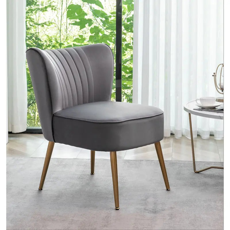 Fauteuil d'appoint large Sauter 23.2 de style moderne du milieu du siècle en microfibre avec pieds en métal