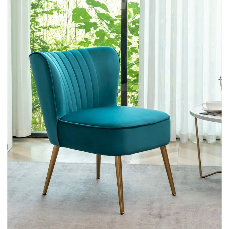 Fauteuil d'appoint large Sauter 23.2 de style moderne du milieu du siècle en microfibre avec pieds en métal