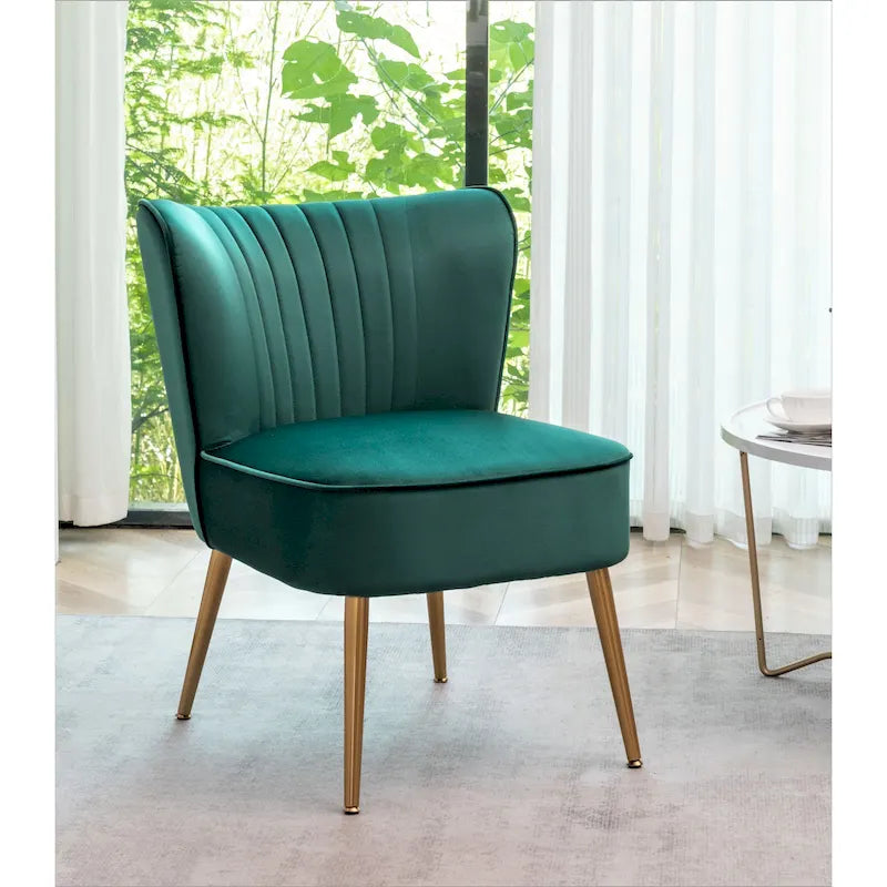 Fauteuil d'appoint large Sauter 23.2 de style moderne du milieu du siècle en microfibre avec pieds en métal