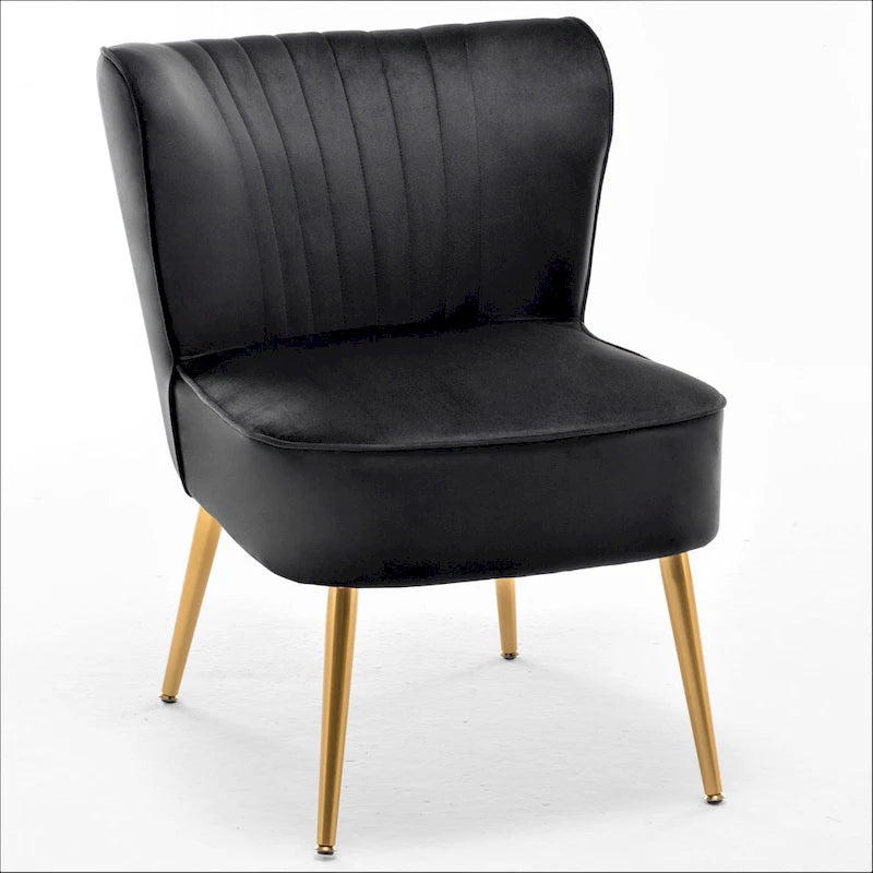 Fauteuil d'appoint large Sauter 23.2 de style moderne du milieu du siècle en microfibre avec pieds en métal