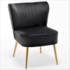 Fauteuil d'appoint large Sauter 23.2 de style moderne du milieu du siècle en microfibre avec pieds en métal