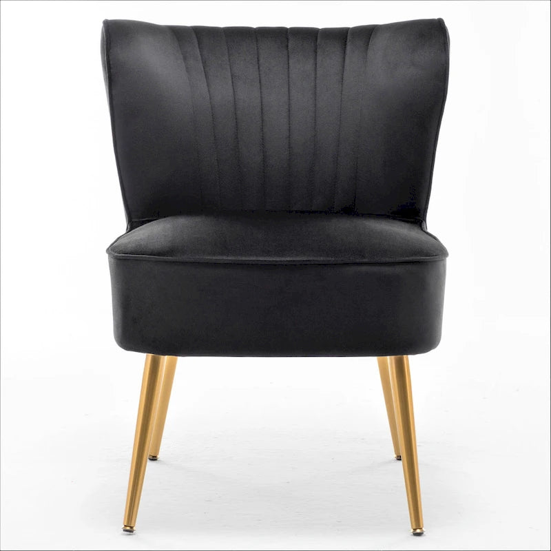 Fauteuil d'appoint large Sauter 23.2 de style moderne du milieu du siècle en microfibre avec pieds en métal