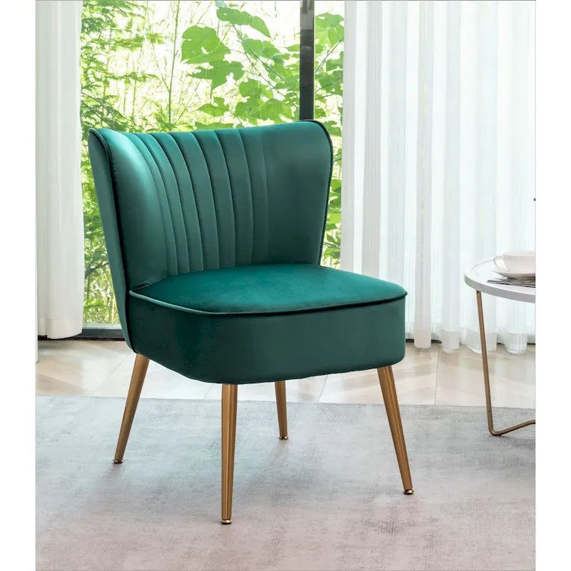 Fauteuil d'appoint large Sauter 23.2 de style moderne du milieu du siècle en microfibre avec pieds en métal