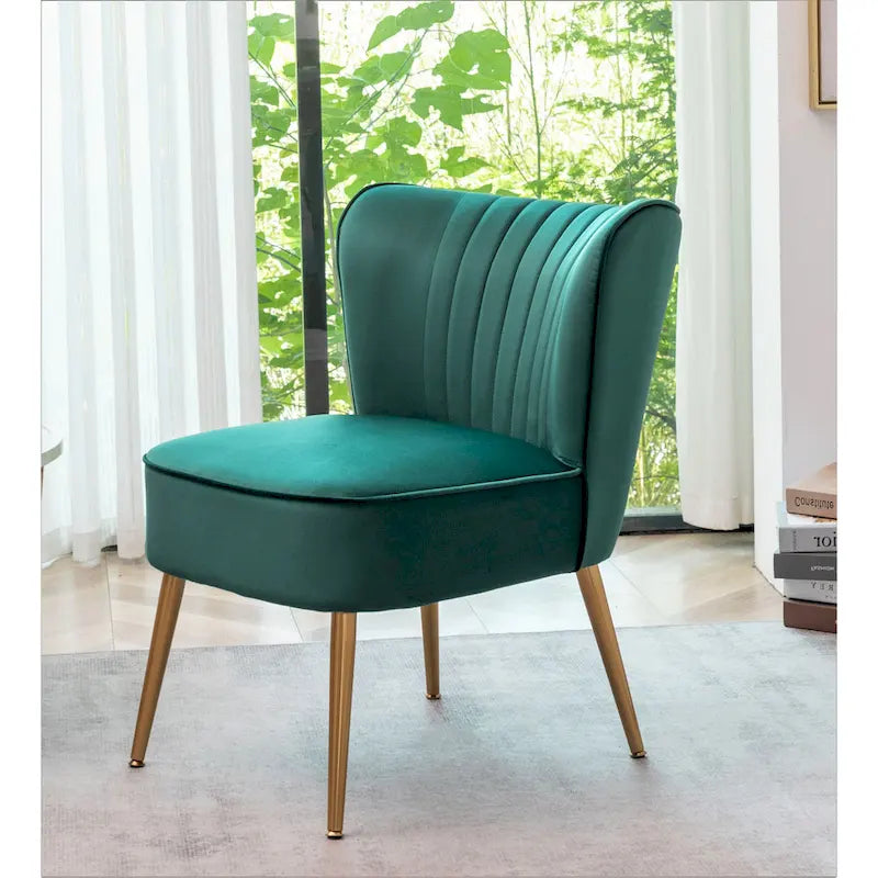 Fauteuil d'appoint large Sauter 23.2 de style moderne du milieu du siècle en microfibre avec pieds en métal