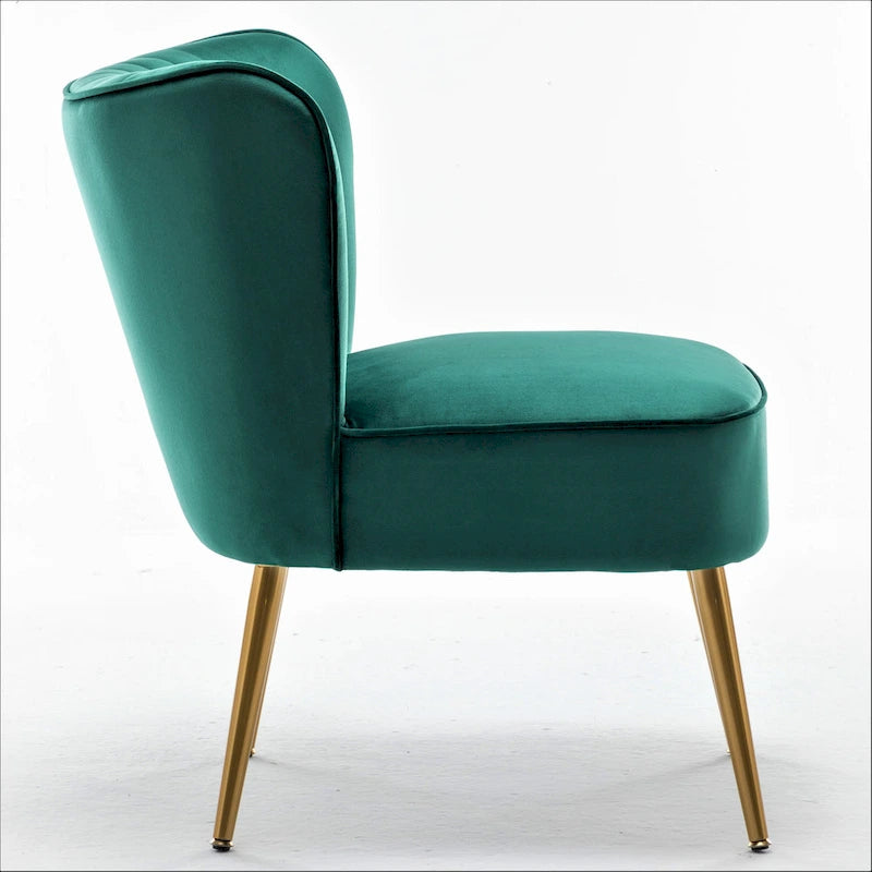 Fauteuil d'appoint large Sauter 23.2 de style moderne du milieu du siècle en microfibre avec pieds en métal