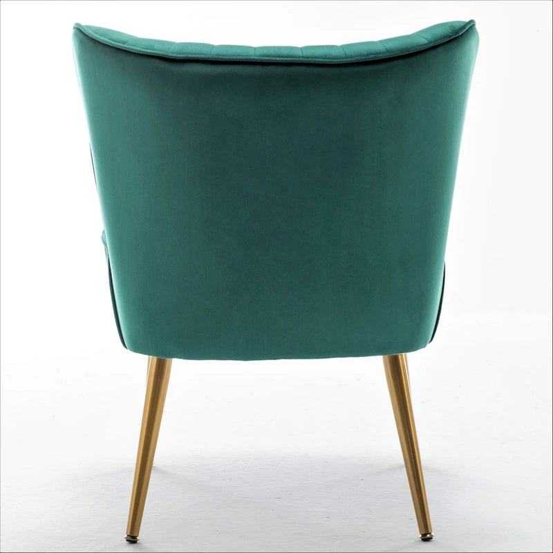 Fauteuil d'appoint large Sauter 23.2 de style moderne du milieu du siècle en microfibre avec pieds en métal