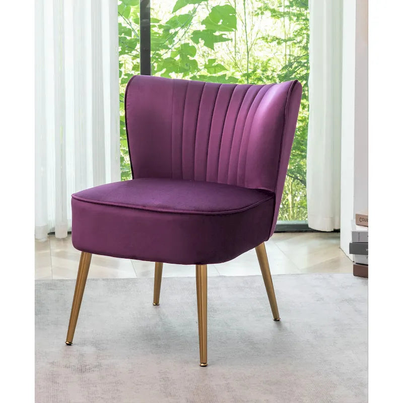 Fauteuil d'appoint large Sauter 23.2 de style moderne du milieu du siècle en microfibre avec pieds en métal