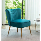 Fauteuil d'appoint large Sauter 23.2 de style moderne du milieu du siècle en microfibre avec pieds en métal