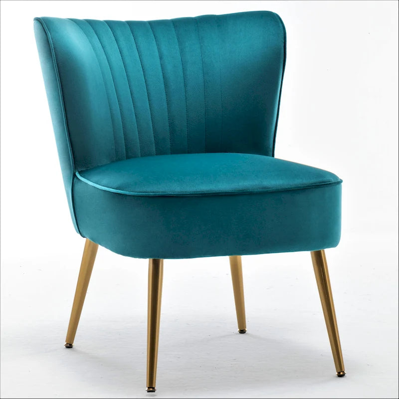 Fauteuil d'appoint large Sauter 23.2 de style moderne du milieu du siècle en microfibre avec pieds en métal