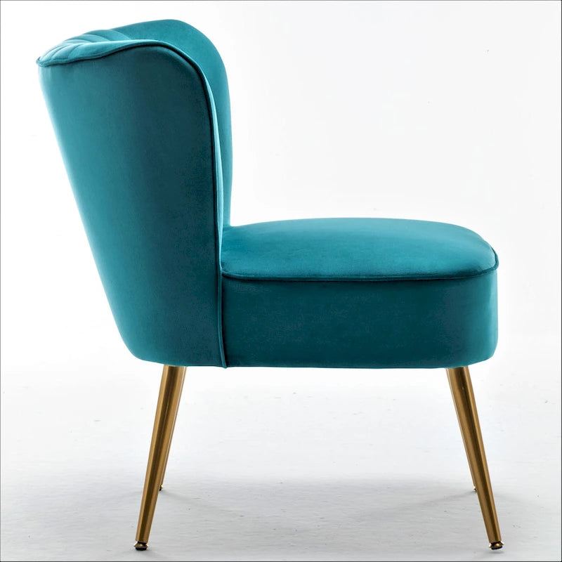 Fauteuil d'appoint large Sauter 23.2 de style moderne du milieu du siècle en microfibre avec pieds en métal