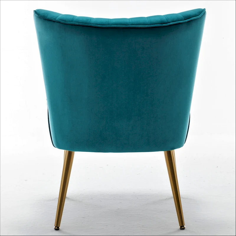 Fauteuil d'appoint large Sauter 23.2 de style moderne du milieu du siècle en microfibre avec pieds en métal