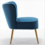 Fauteuil d'appoint large Sauter 23.2 de style moderne du milieu du siècle en microfibre avec pieds en métal
