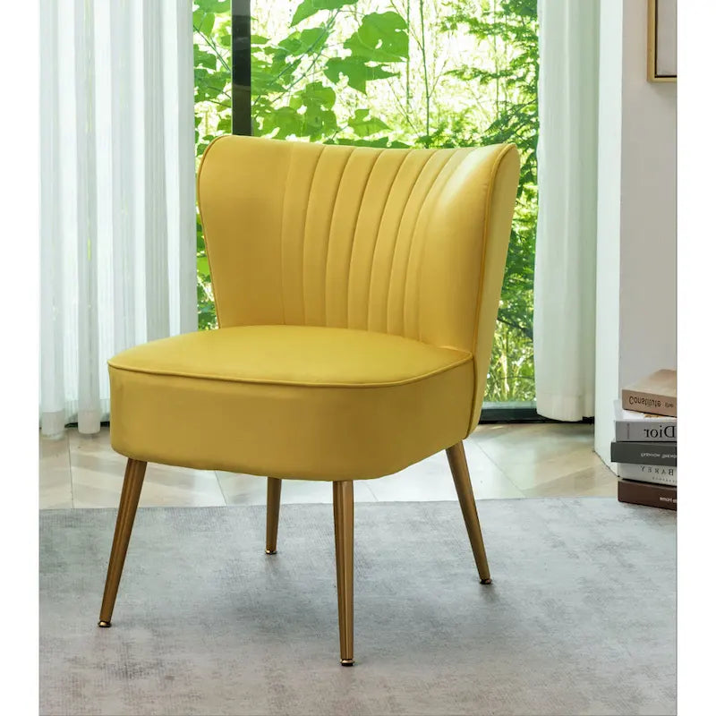 Fauteuil d'appoint large Sauter 23.2 de style moderne du milieu du siècle en microfibre avec pieds en métal