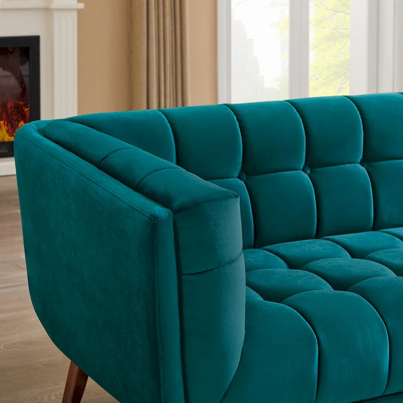 Canapé de salon en velours Chesterfield moderne Confor