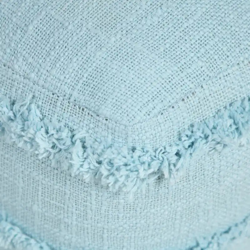 Pouf ottoman Sevita en tissu texturé rayé