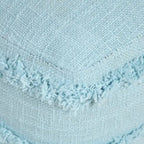 Pouf ottoman Sevita en tissu texturé rayé