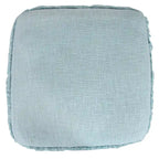 Pouf ottoman Sevita en tissu texturé rayé