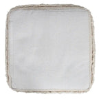Pouf ottoman Sevita en tissu texturé rayé