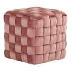 Silver Orchid Camilla Pouf carré tressé 16