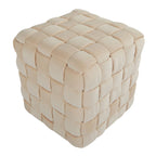 Silver Orchid Camilla Pouf carré tressé 16